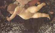 Detail of Cupid with eyes bandaged,shooting an arrow at Chastity Sandro Botticelli